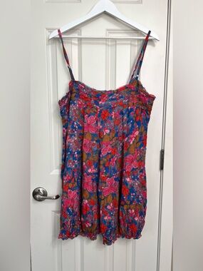 Free People Intimately Printed Crush and Blush Romper NWOT
